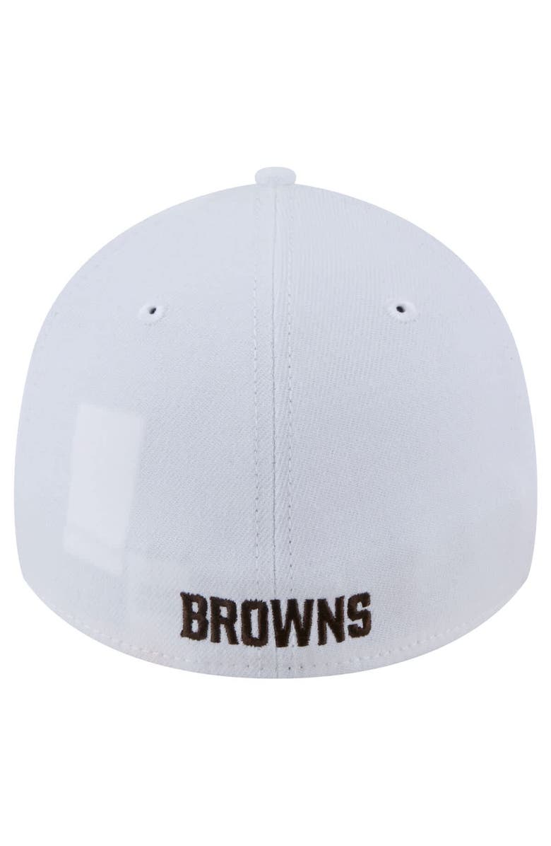 New Era Men's New Era White Cleveland Browns Main 39THIRTY Flex Hat, Alternate, color, White