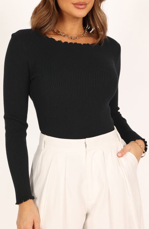 Kya Lettuce Edge Rib Sweater