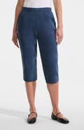 Lands' End Sport Knit High Rise Elastic Waist Capri Pants