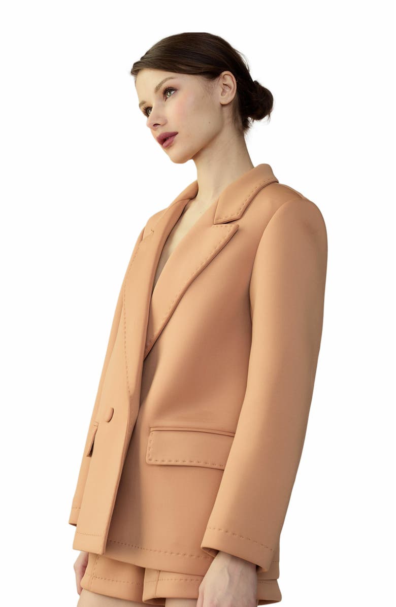 Cynthia Rowley Bonded Pick Stitch Jacket, Alternate, color, 