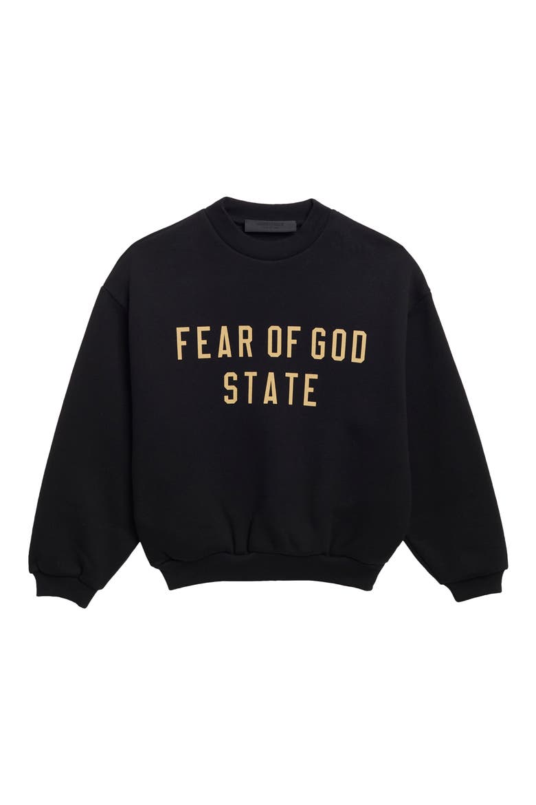 Kids' Logo Graphic Sweatshirt, Main, color, BLACK