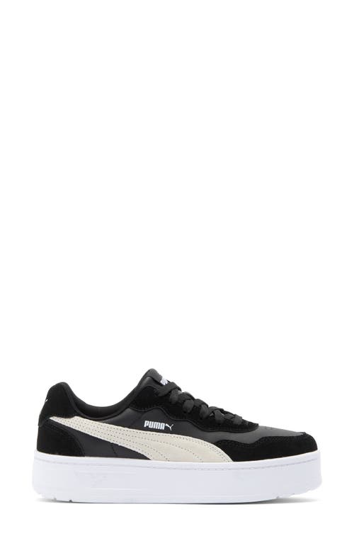 Puma Court Lally Skye Platform Sneaker In  Black- White