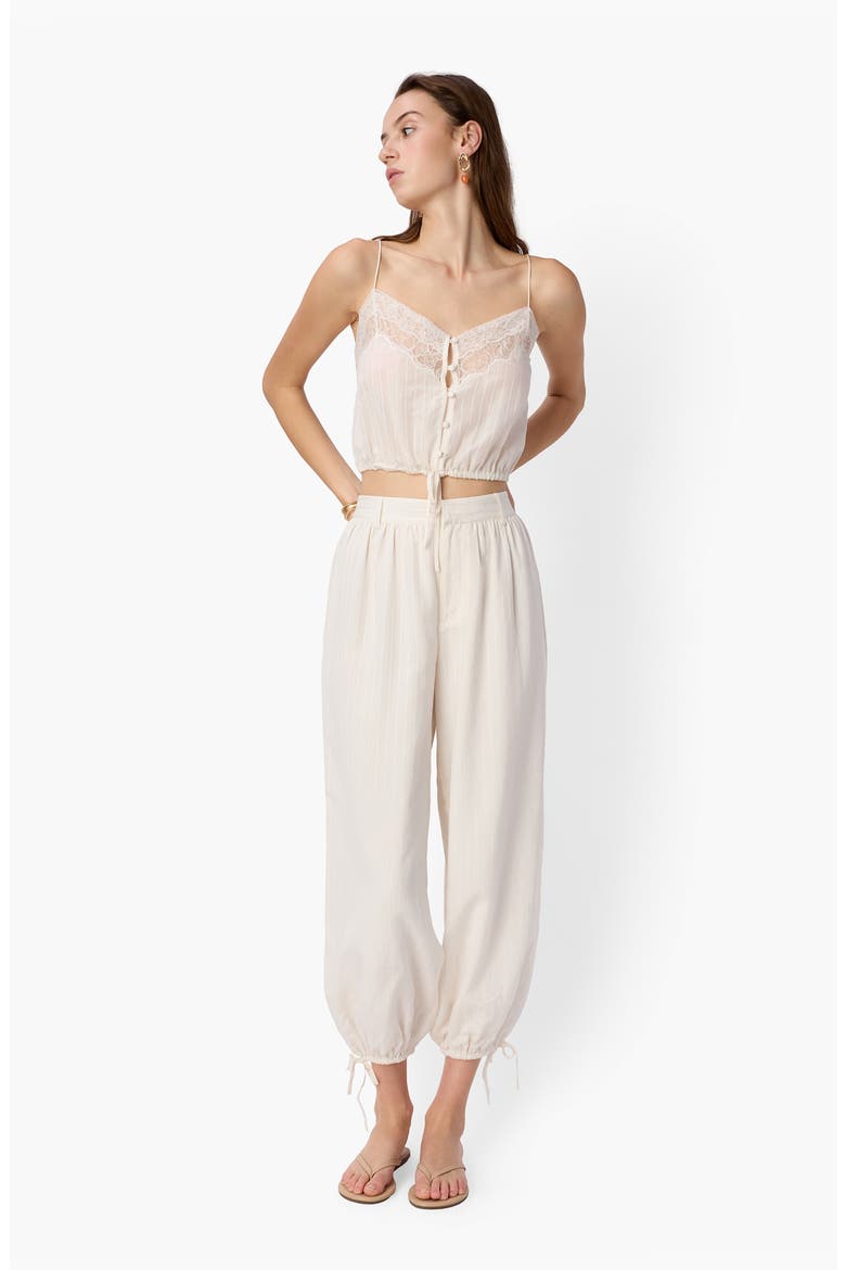 Libi Cotton & Silk Camisole, Alternate, color, MACADAMIA