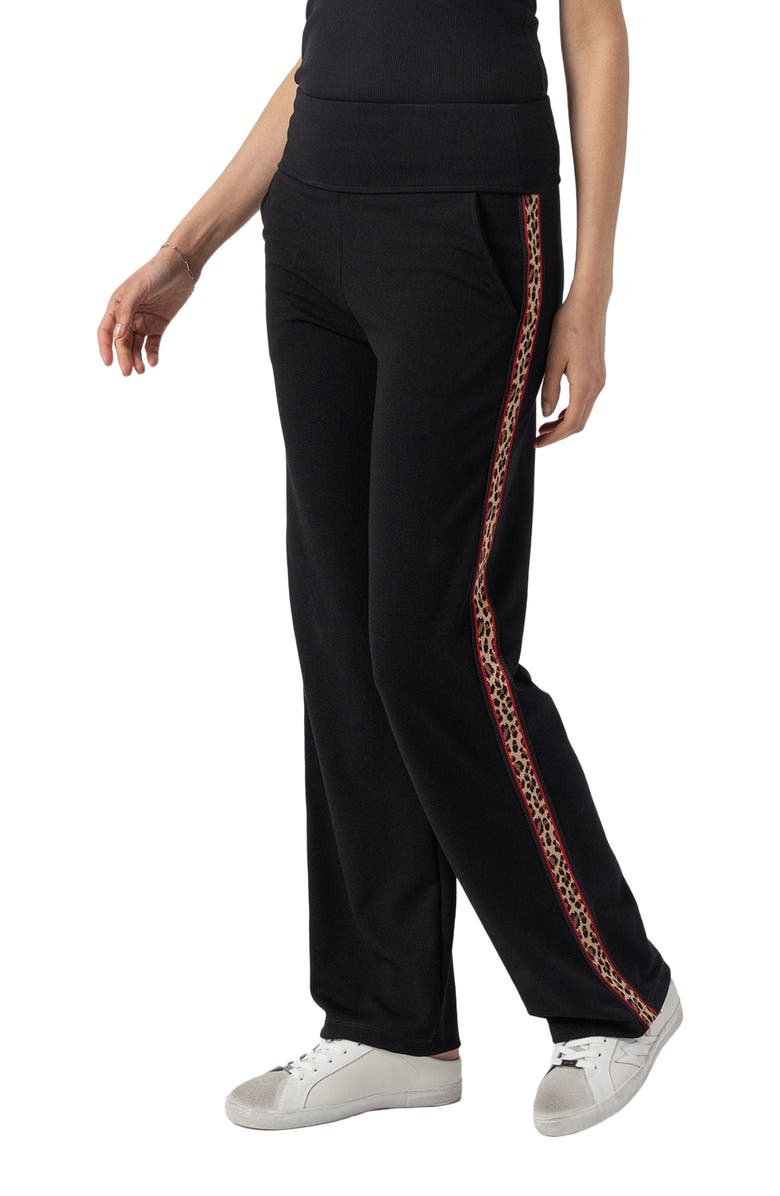 Saint + Sofia Runway Pant, Alternate, color, Black Leopard