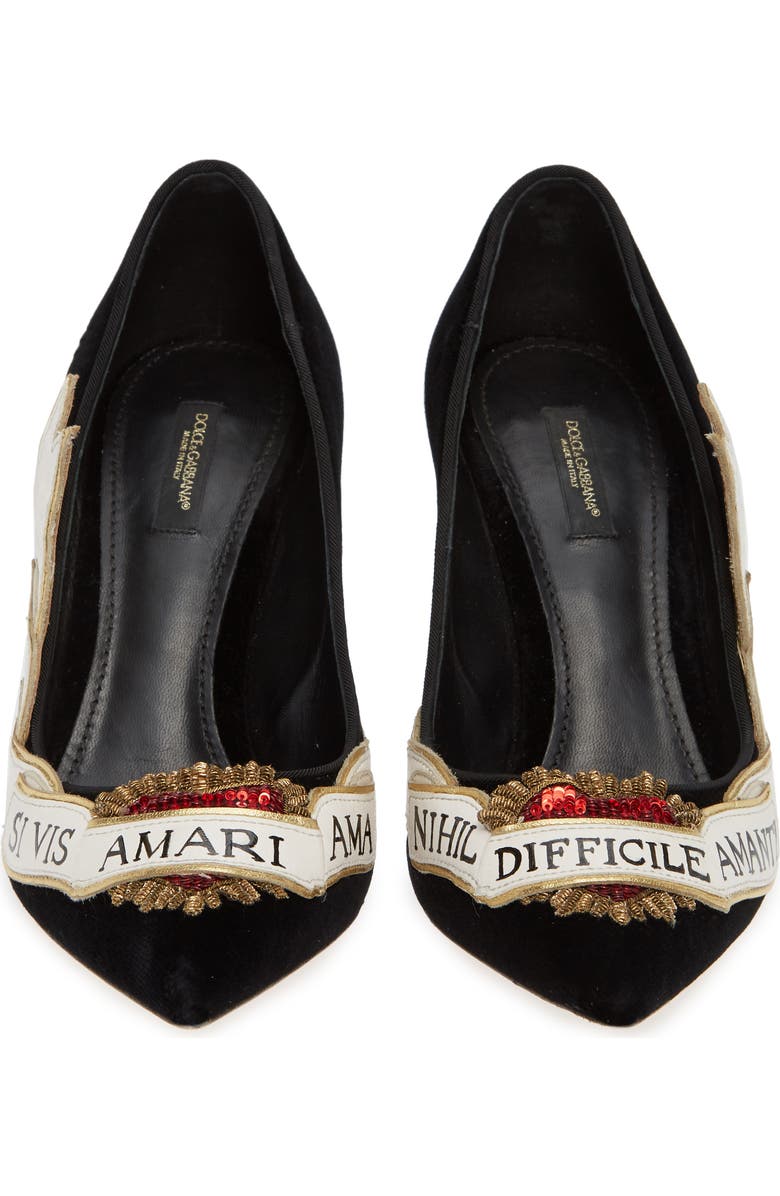 Dolce&Gabbana Amanti Sacred Heart Pump, Alternate, color,
