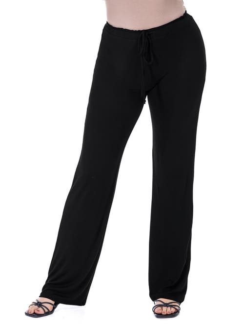 24seven Comfort Apparel Comfortable Drawstring Lounge Pants in Black at Nordstrom, Size Xx-Large