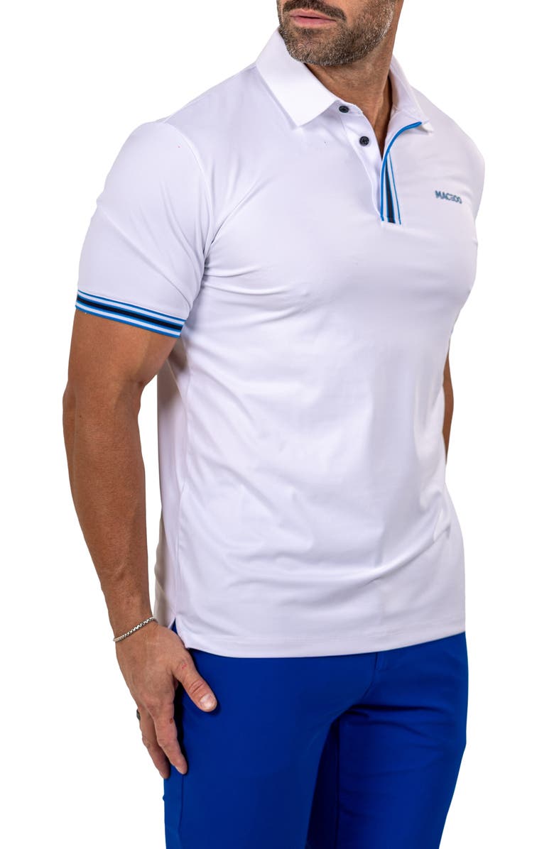 Maceoo Marthyr0016 White Tipped Golf Polo, Alternate, color,