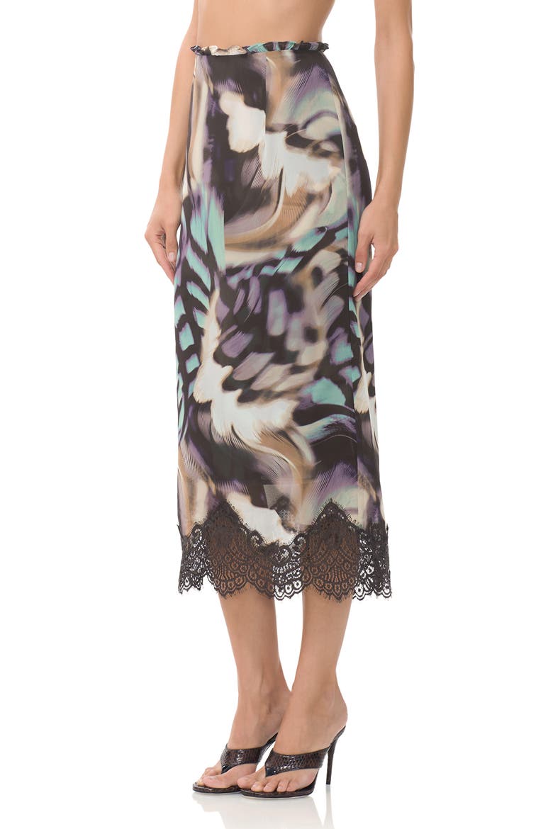 Ackley Lace Trim Midi Skirt, Alternate, color, FEATHER SWIRL