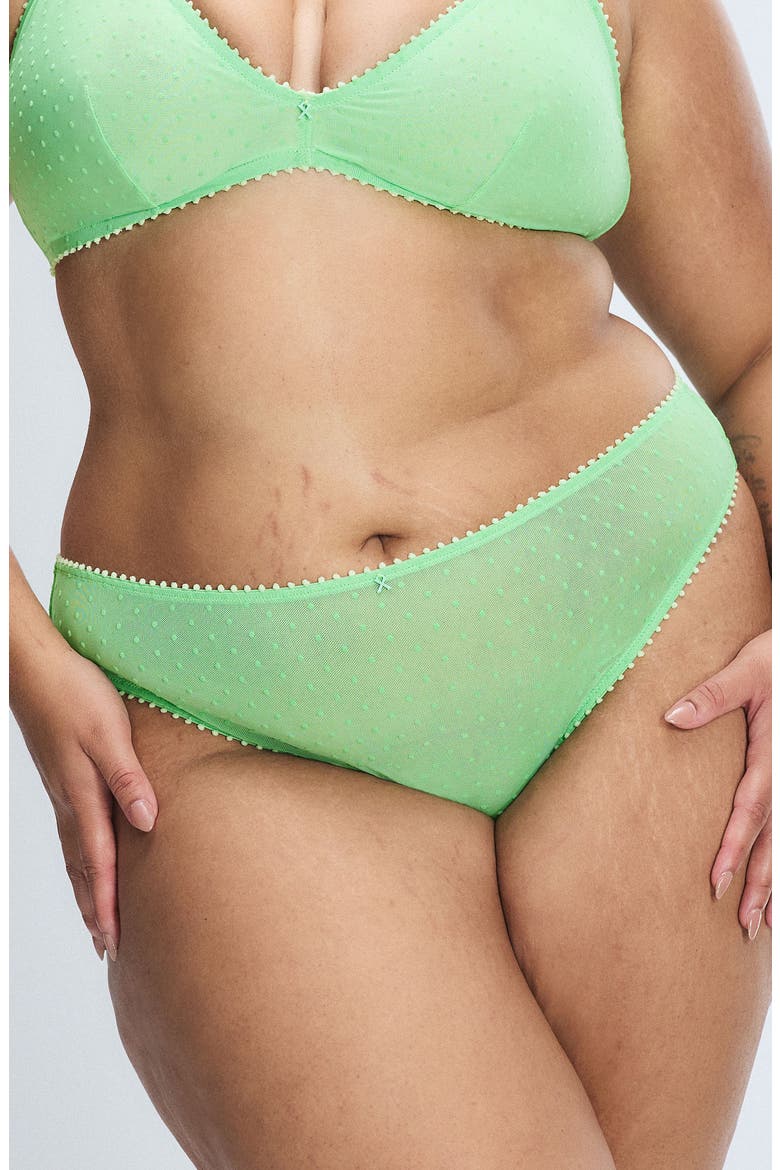 Mesh Around Cheeky Briefs, Alternate, color, GREEN LOTUS