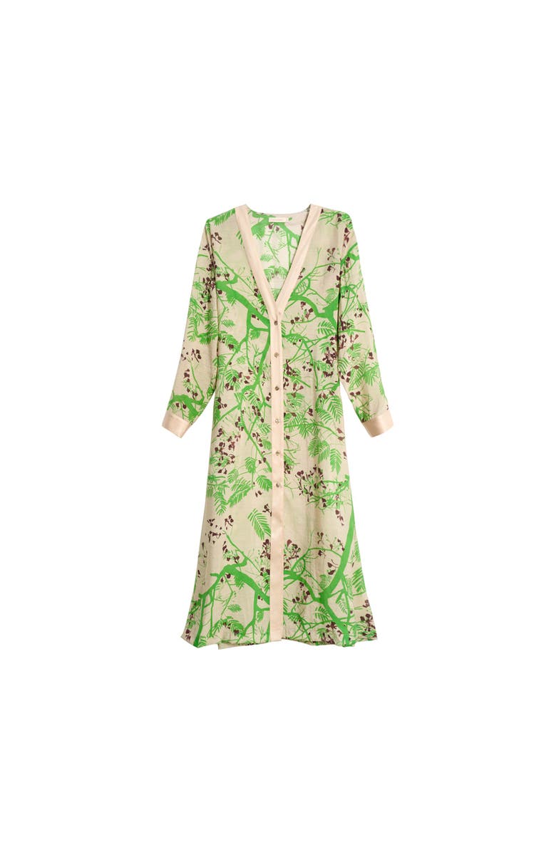 Lost Pattern NYC "Coco Dream" Belted Kaftan Dress, Alternate, color, Green