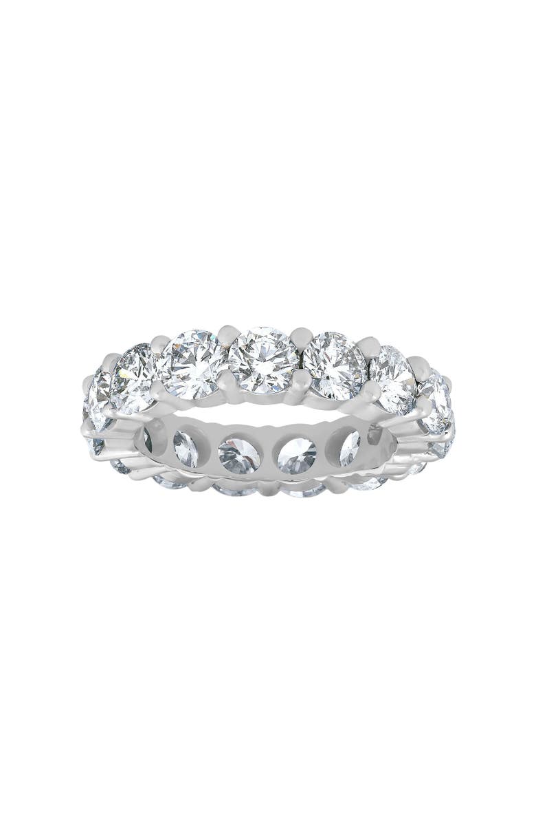 Bliss Diamond 5Ct Diamond Eternity Ring 14k White Gold Lab Grown Women's Stackable Band, Main, color, 