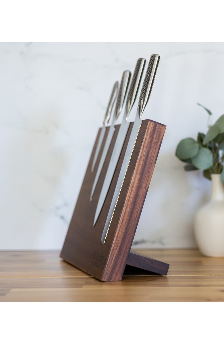GLOBAL Magnetic Easel Knife Block, Alternate, color, Acacia