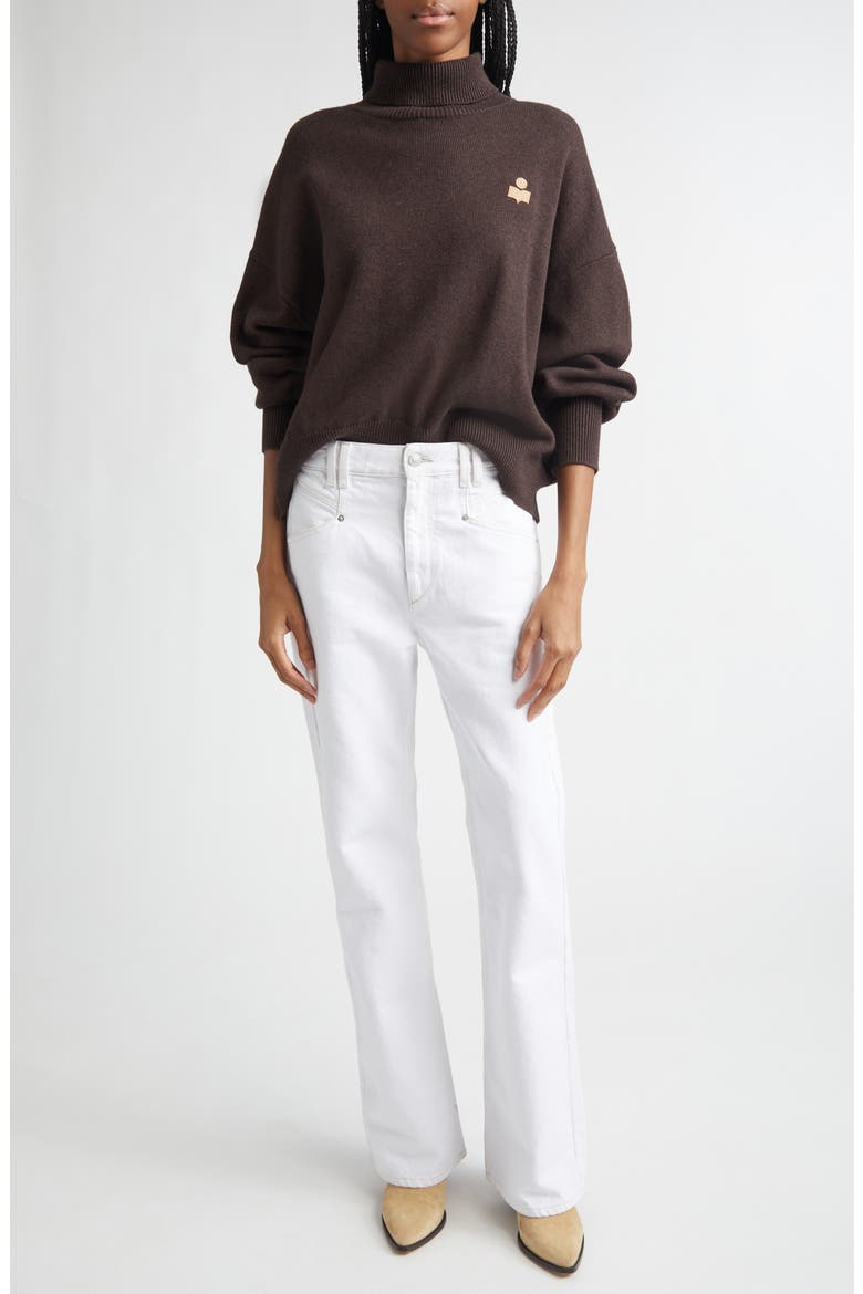 Nasha Logo Turtleneck Sweater, Alternate, color, CHOCOLATE