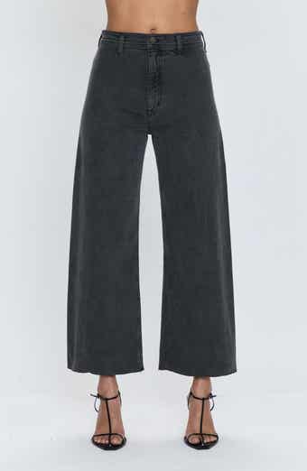 Pistola Penny High Waist Raw Hem Wide Leg Jeans