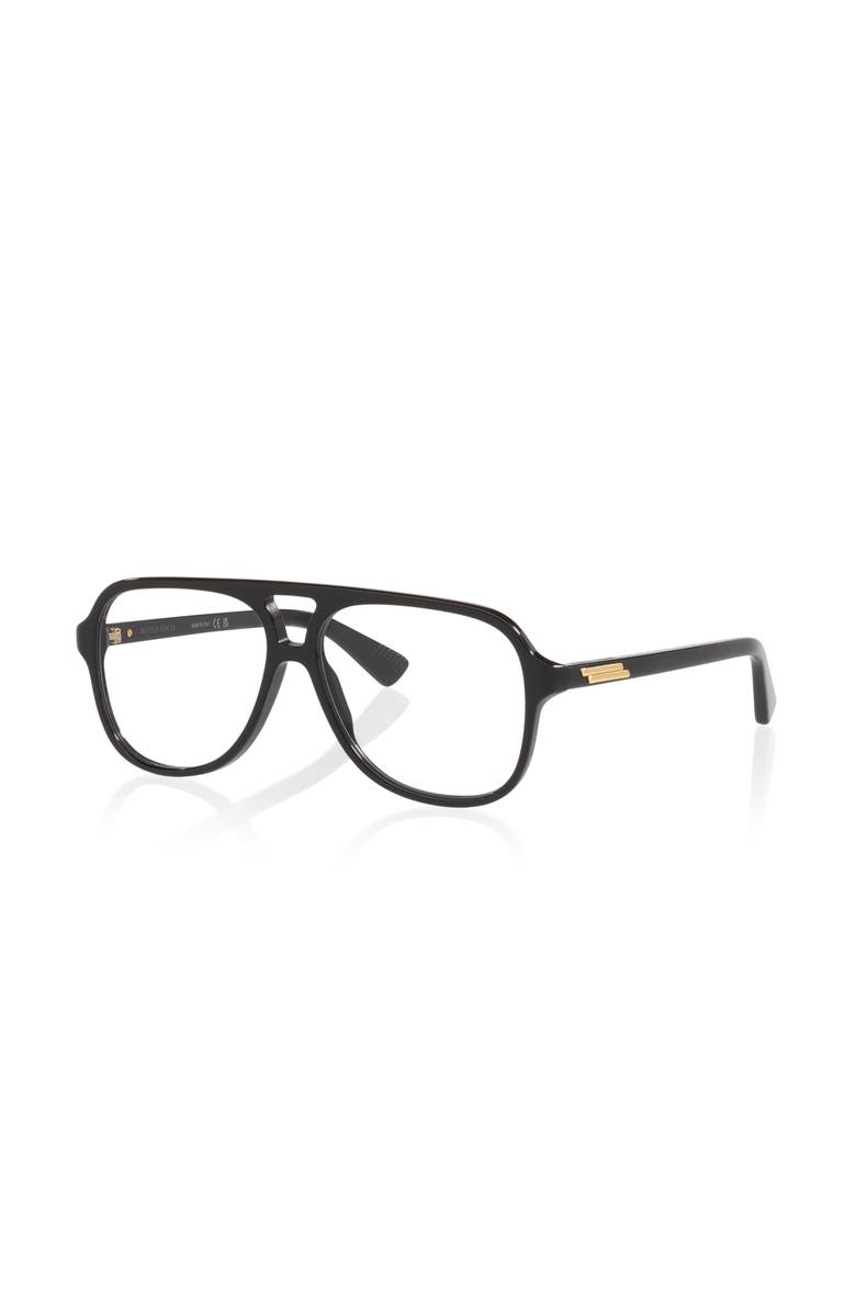 Bottega Veneta 56mm Pilot optical glasses, Main, color, Black