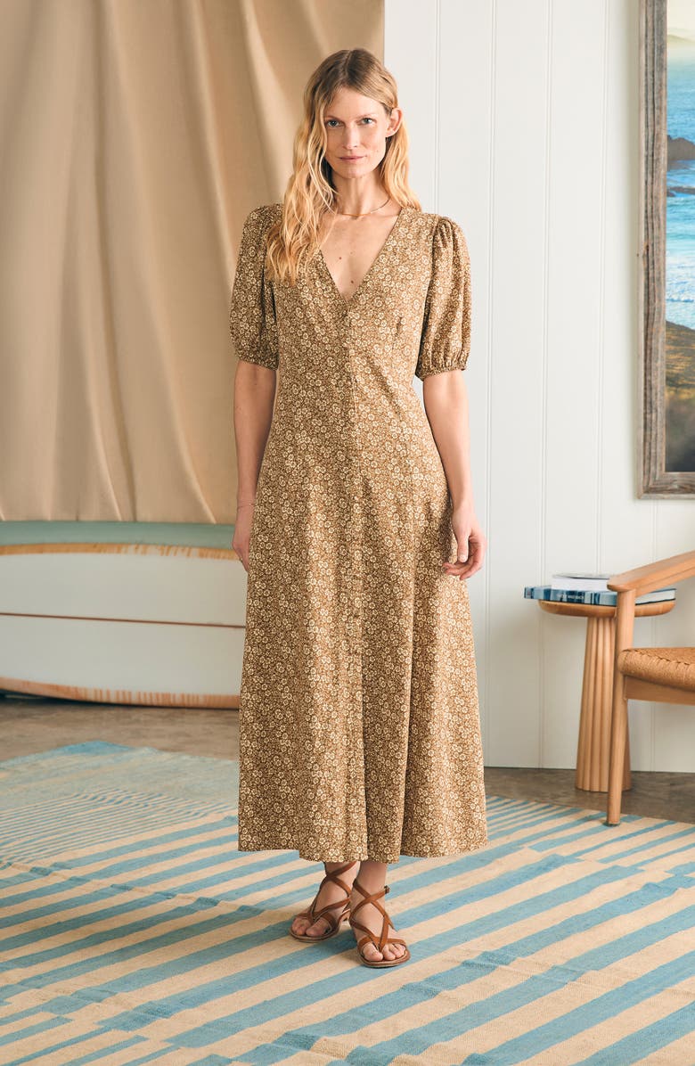 Havana Floral Linen Blend Maxi Dress