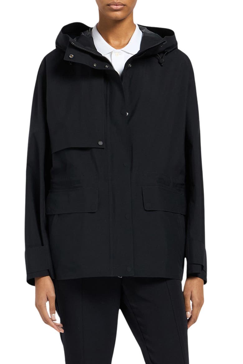Laurier Waterproof Ripstop Jacket, Main, color, BLACK