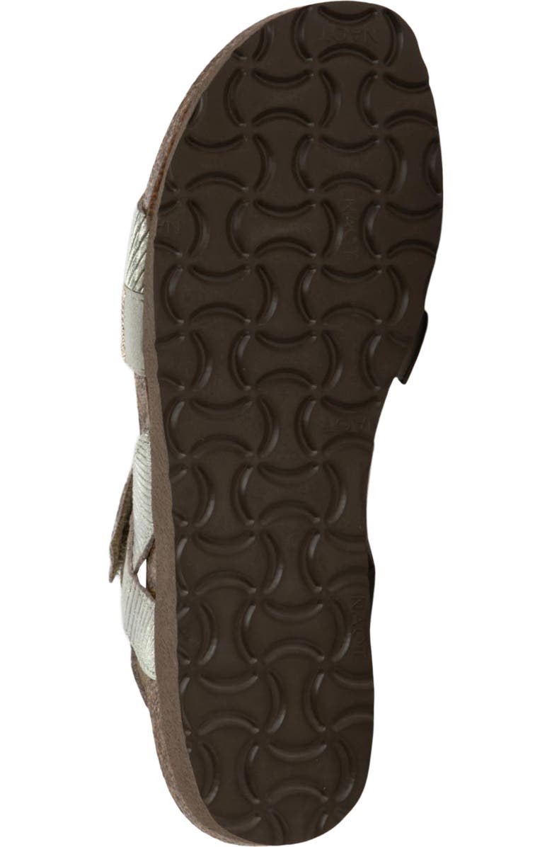 Naot 'Krista' Sandal, Alternate, color, Platinum Stripe/ Gold