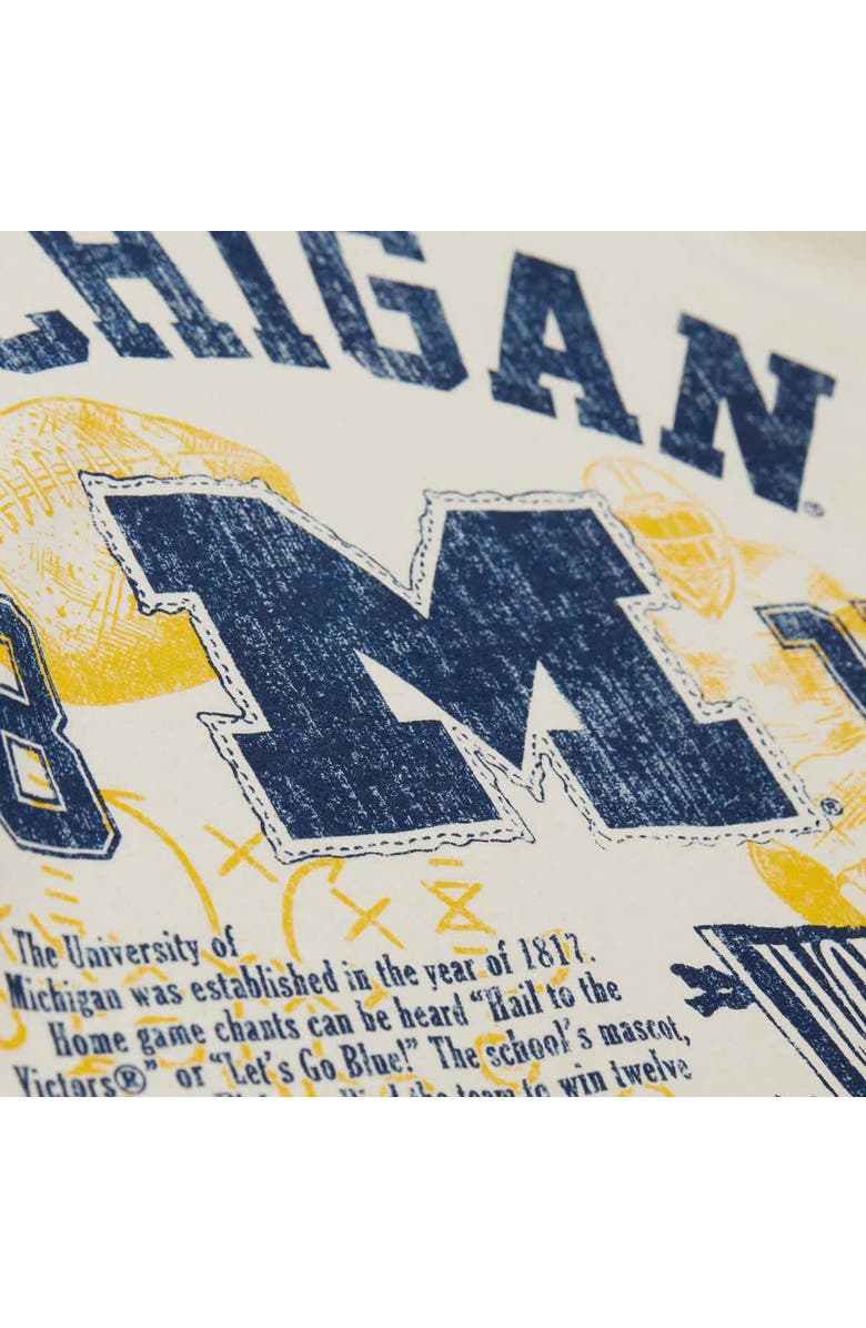 Mitchell & Ness Men's Mitchell & Ness Cream Michigan Wolverines Heritage Scholar T-Shirt, Alternate, color, Cream