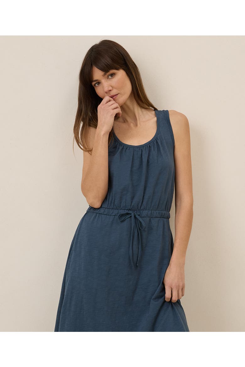 Organic Cotton Relaxed Slub Tank Maxi Dress, Alternate, color, French Navy