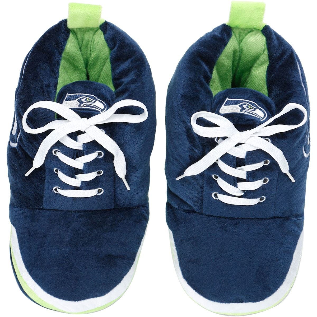 FOCO Youth FOCO Seattle Seahawks Plush Sneaker Slippers, Main, color, 