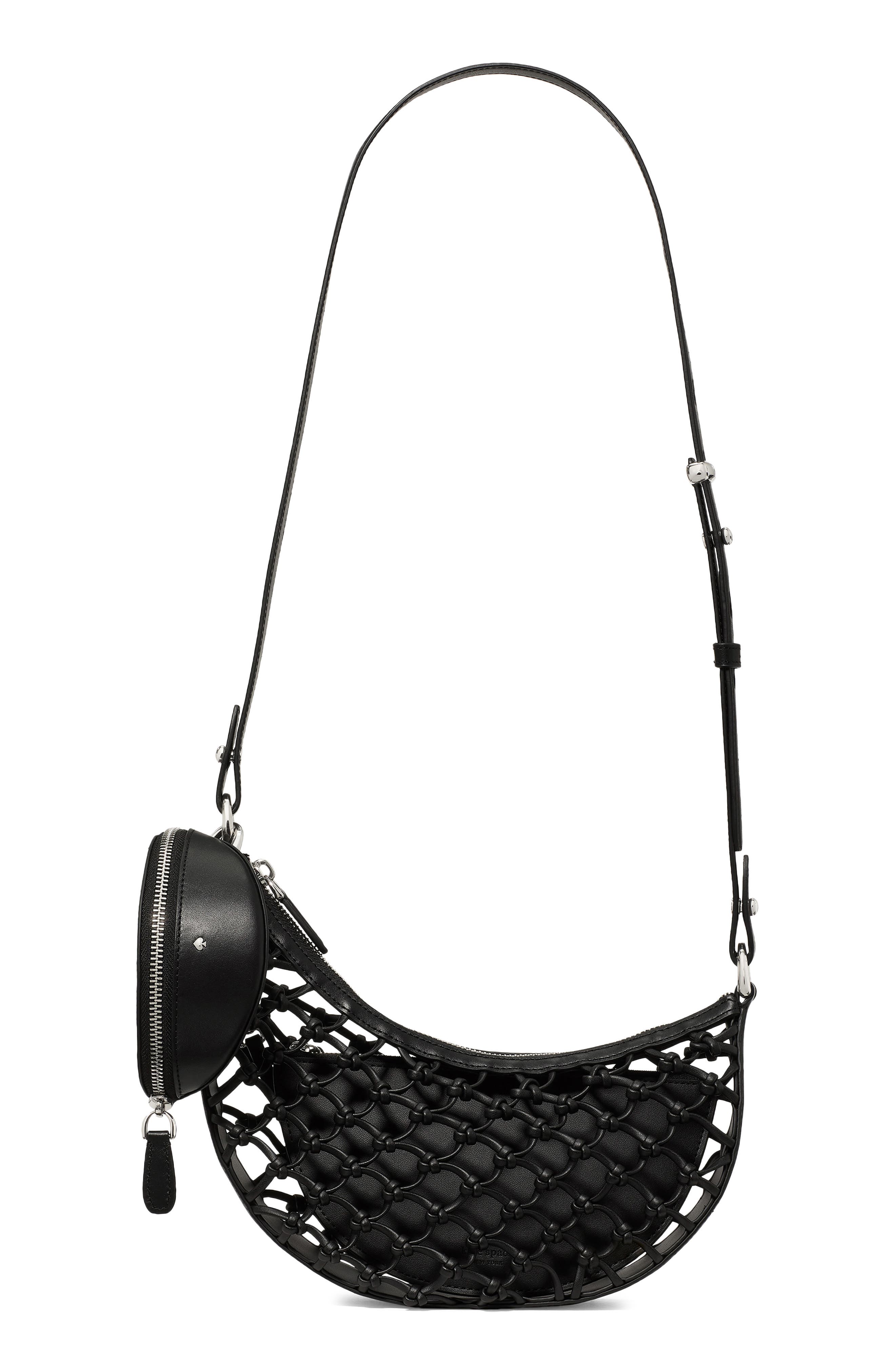 Kate Spade New York duo woven crossbody bag, Alternate, color, Black