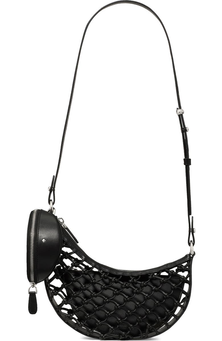 Kate Spade New York duo woven crossbody bag, Alternate, color, Black