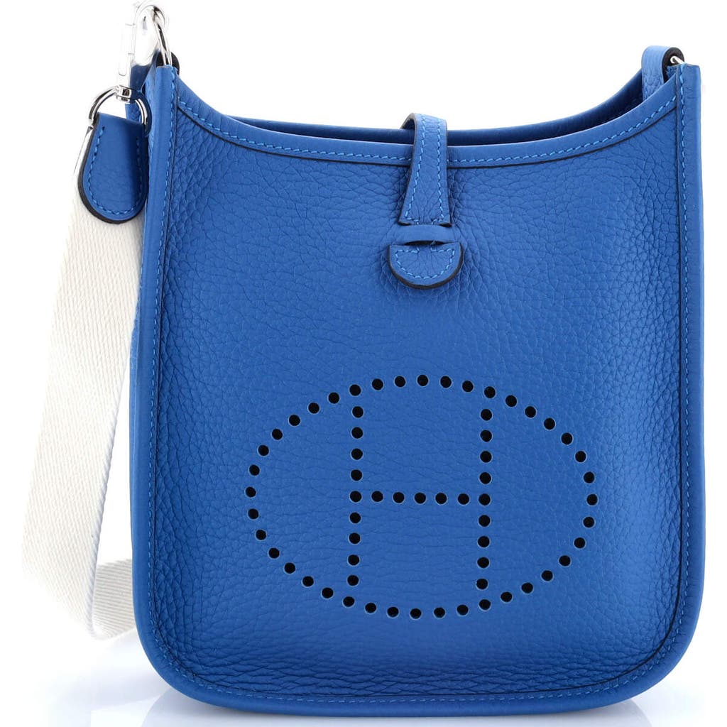 Pre-owned Hermes Hermes Evelyne Bag Gen Iii Clemence Tpm In Blue