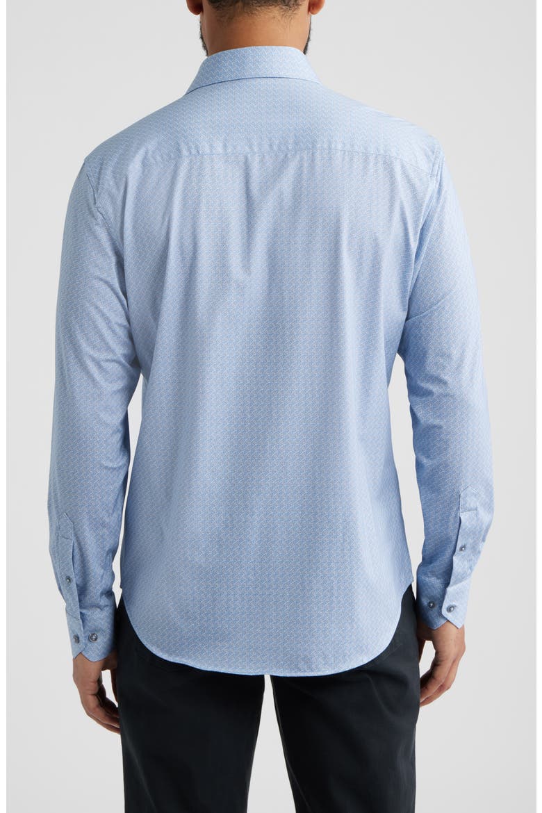 James OoohCotton® Linked Medallion Print Button-Up Shirt, Alternate, color, AIR BLUE