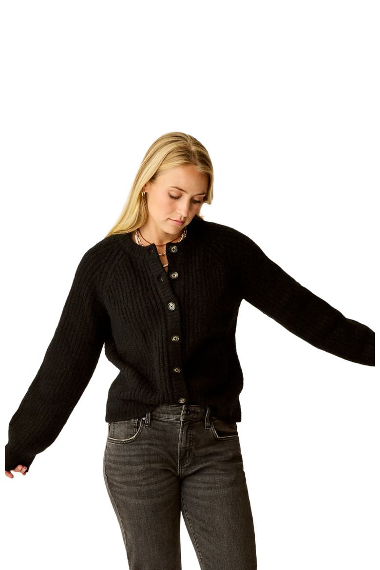 Daphne Wool Cardigan, Alternate, color, Black