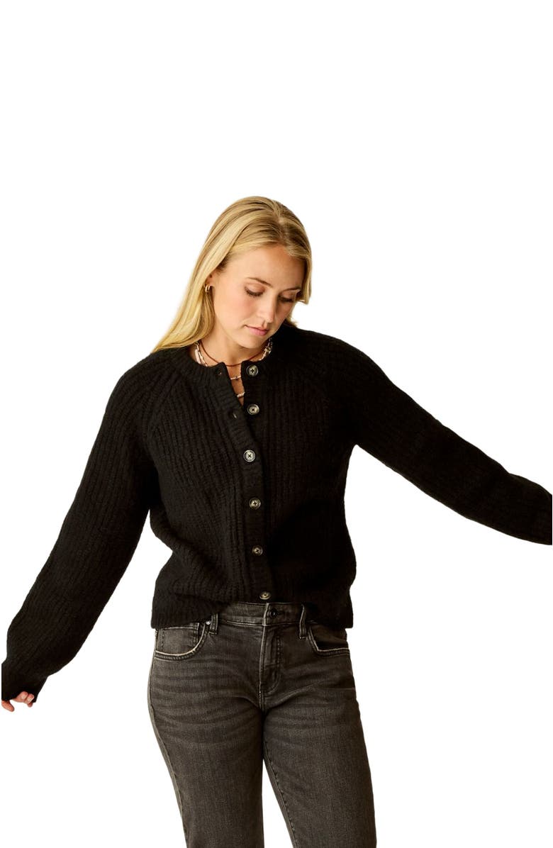 Carve Designs Daphne Wool Cardigan, Alternate, color, Black