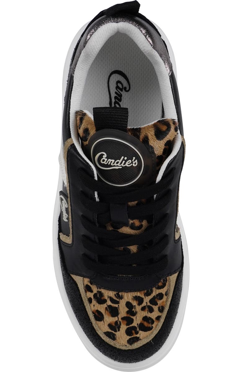 Candie's Lancer Platform Sneaker, Alternate, color, Black/ Latte Calf Hair