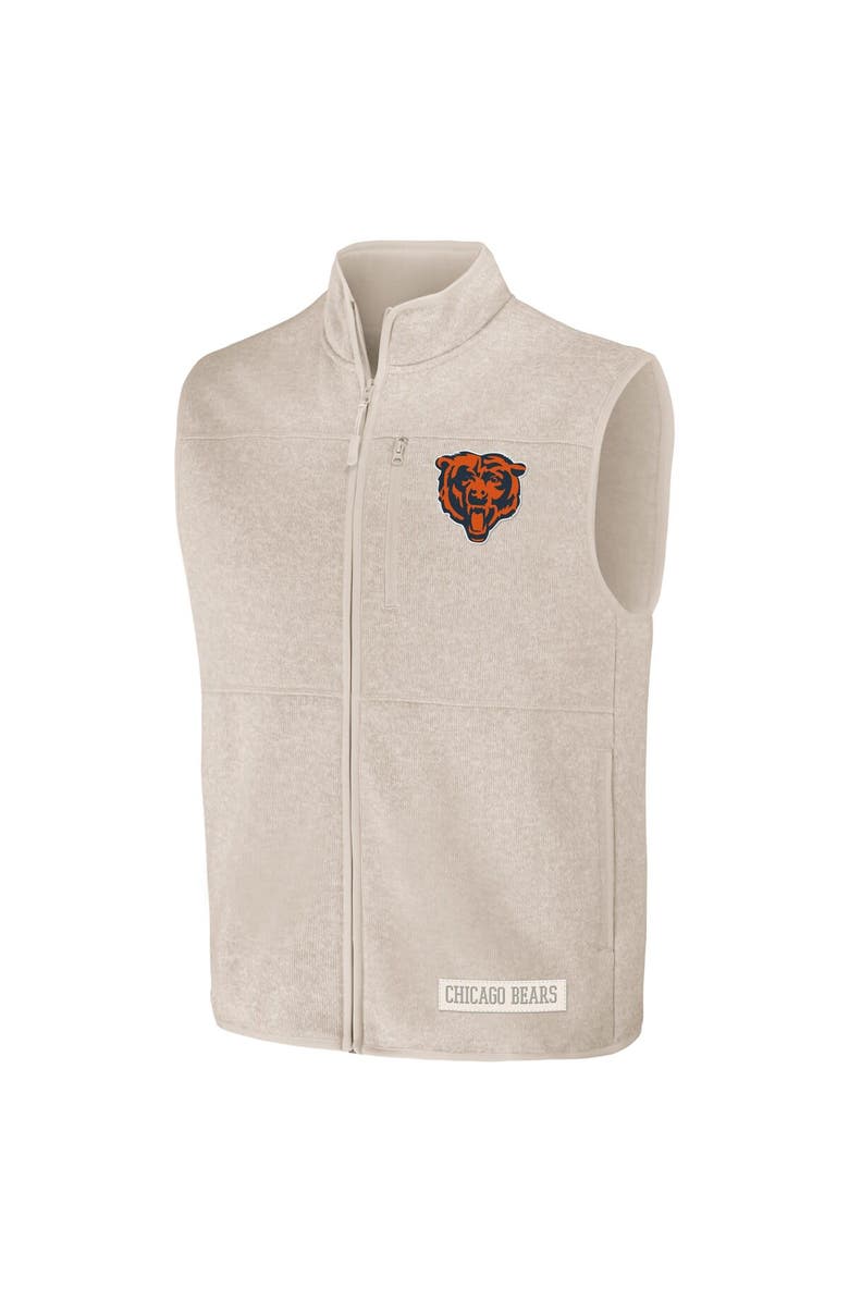 NFL X DARIUS RUCKER Men's NFL x Darius Rucker Collection by Fanatics  Oatmeal Chicago Bears Full-Zip Sweater Vest, Alternate, color, Oatmeal