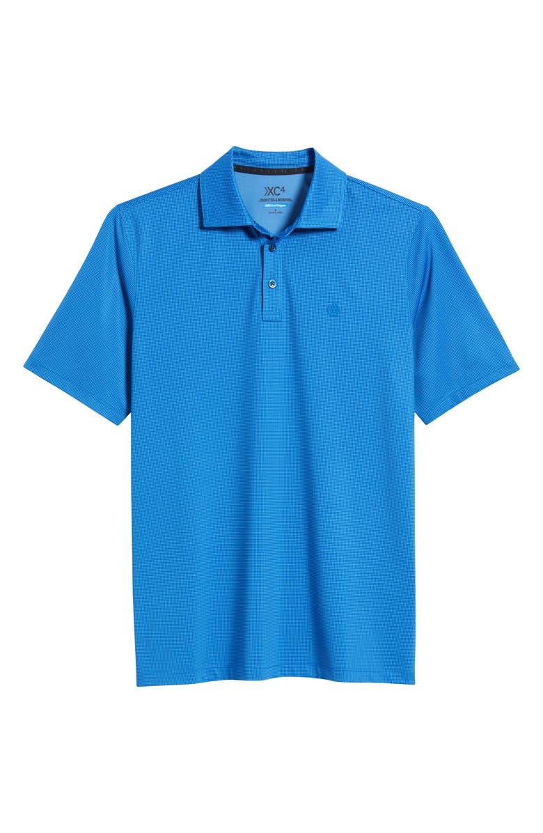 Johnston & Murphy XC4<sup>®</sup> + Cool Degree<sup>™</sup> Microprint Performance Golf Polo, Alternate, color, Blue/ Navy