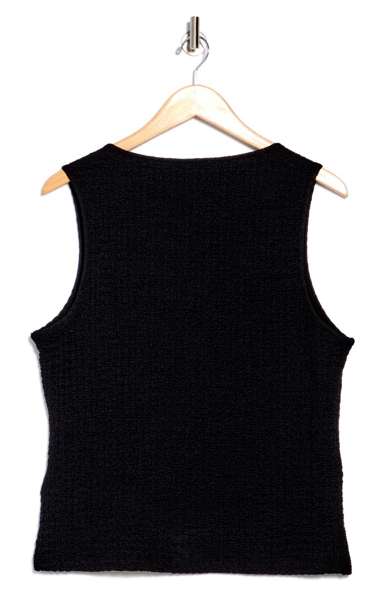 DKNY Pucker Twist V-Neck Tank, Alternate, color, 