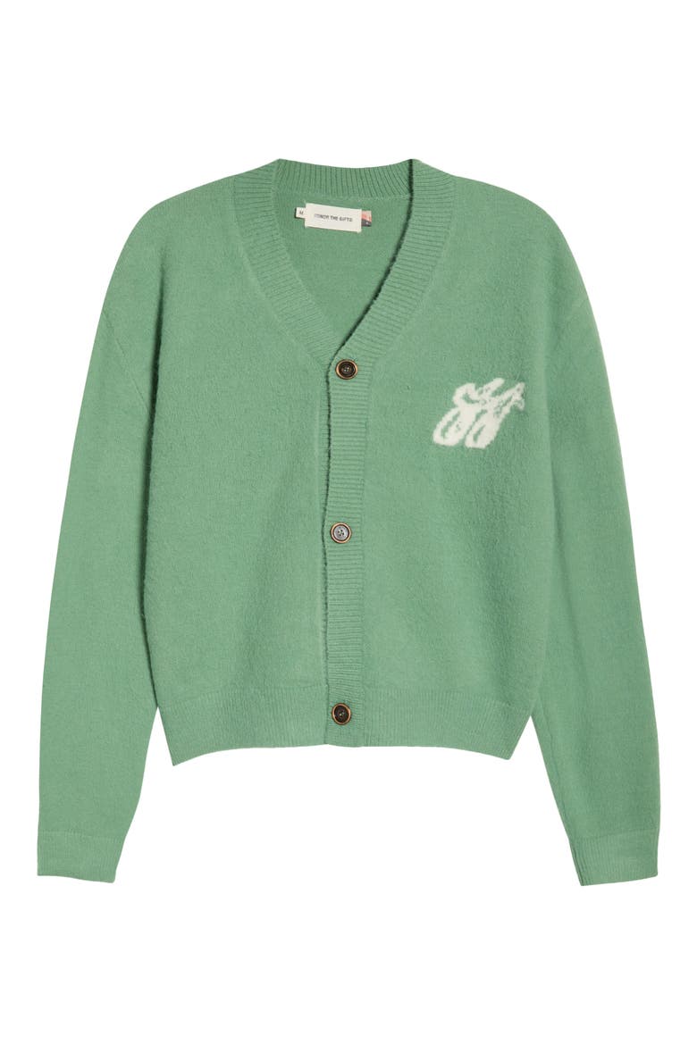 H Monogram Cardigan, Alternate, color, MINT
