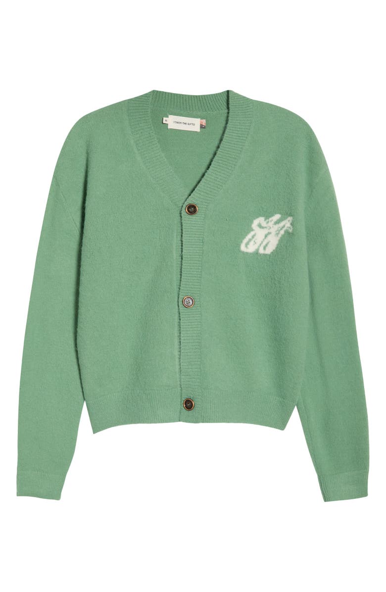 HONOR THE GIFT H Monogram Cardigan, Alternate, color, Mint