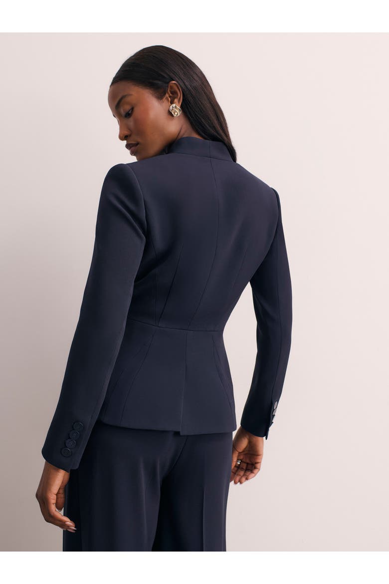 Arno Clever Crepe Blazer, Alternate, color, Navy