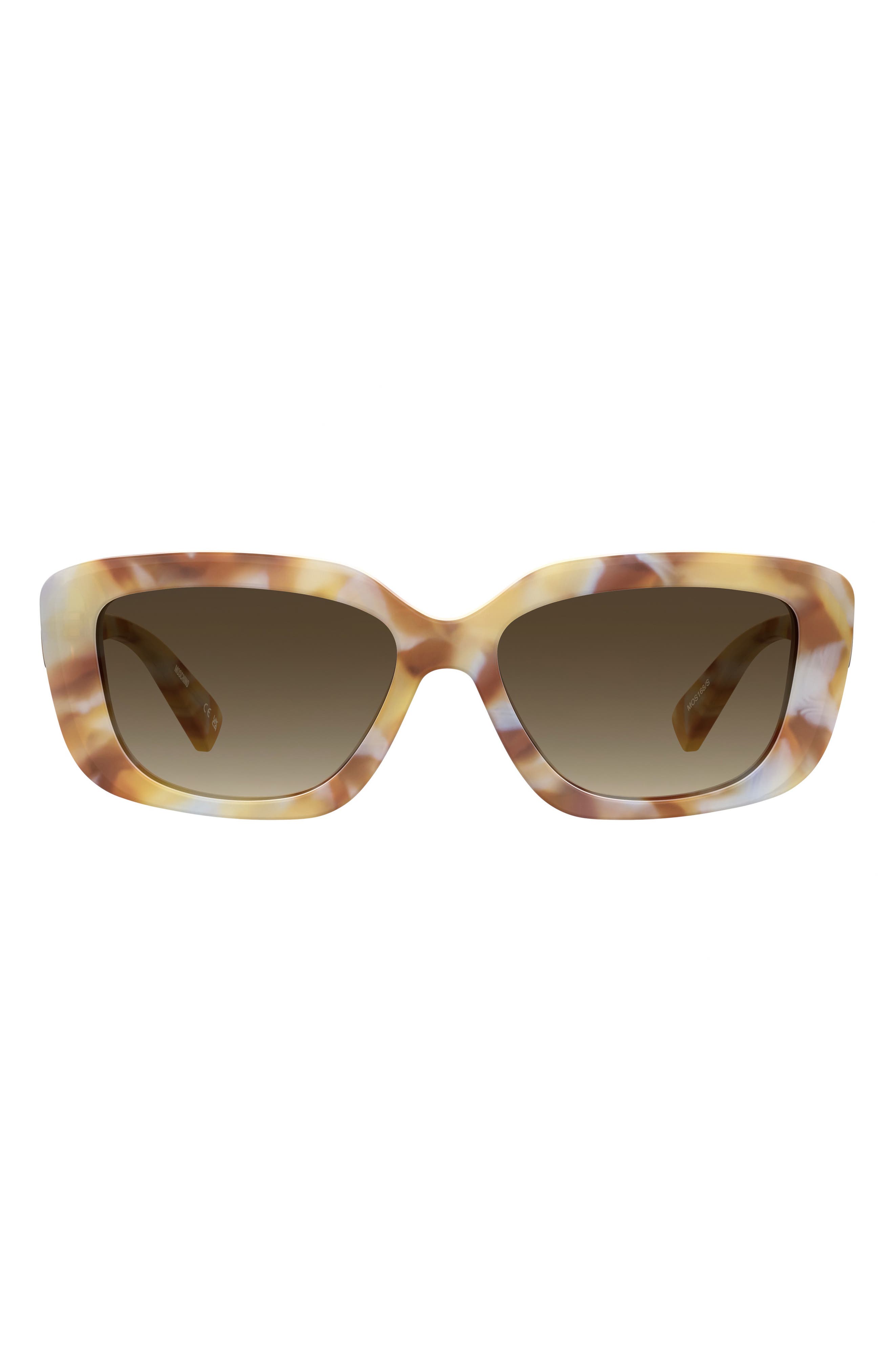 55mm Gradient Rectangular Sunglasses