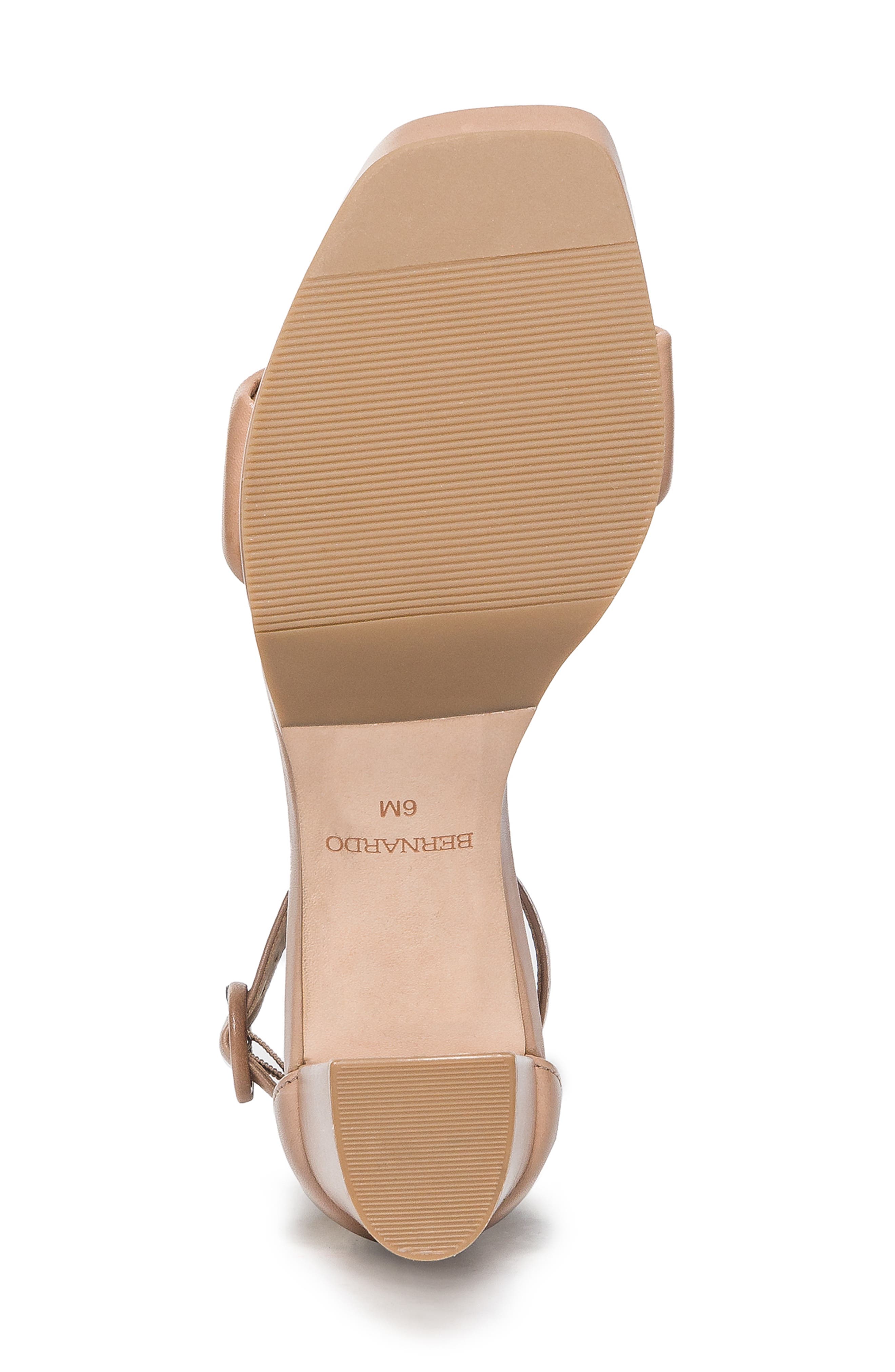Bernardo Footwear Carla Square Toed Ankle Strap Sandal, Alternate, color, Birch