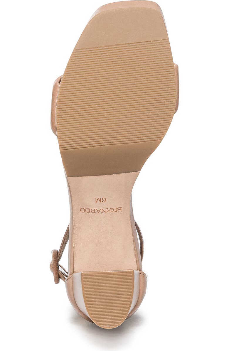 Bernardo Footwear Carla Square Toed Ankle Strap Sandal, Alternate, color, Birch