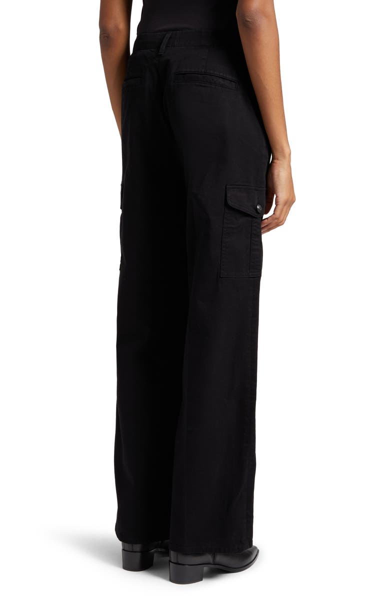 L'AGENCE Channing Stretch Cotton Cargo Pants, Alternate, color, Black