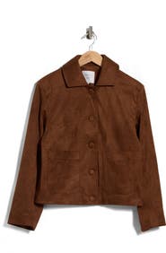 Habitual Faux Suede Shirt Jacket