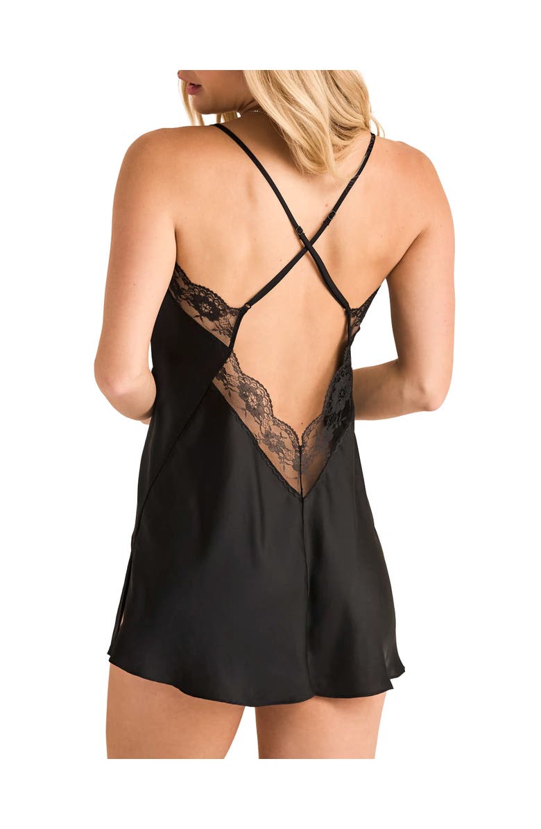 Adore Me Rebecka Slip Lingerie, Alternate, color, Black