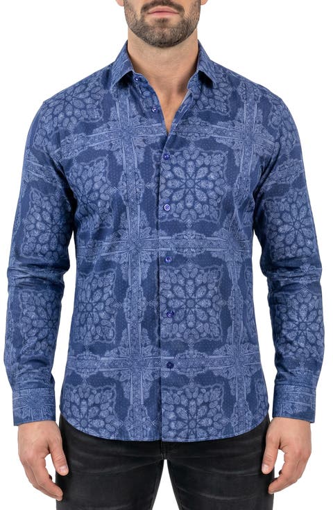 Fibonacci Contemporary Fit Button-Up Shirt
