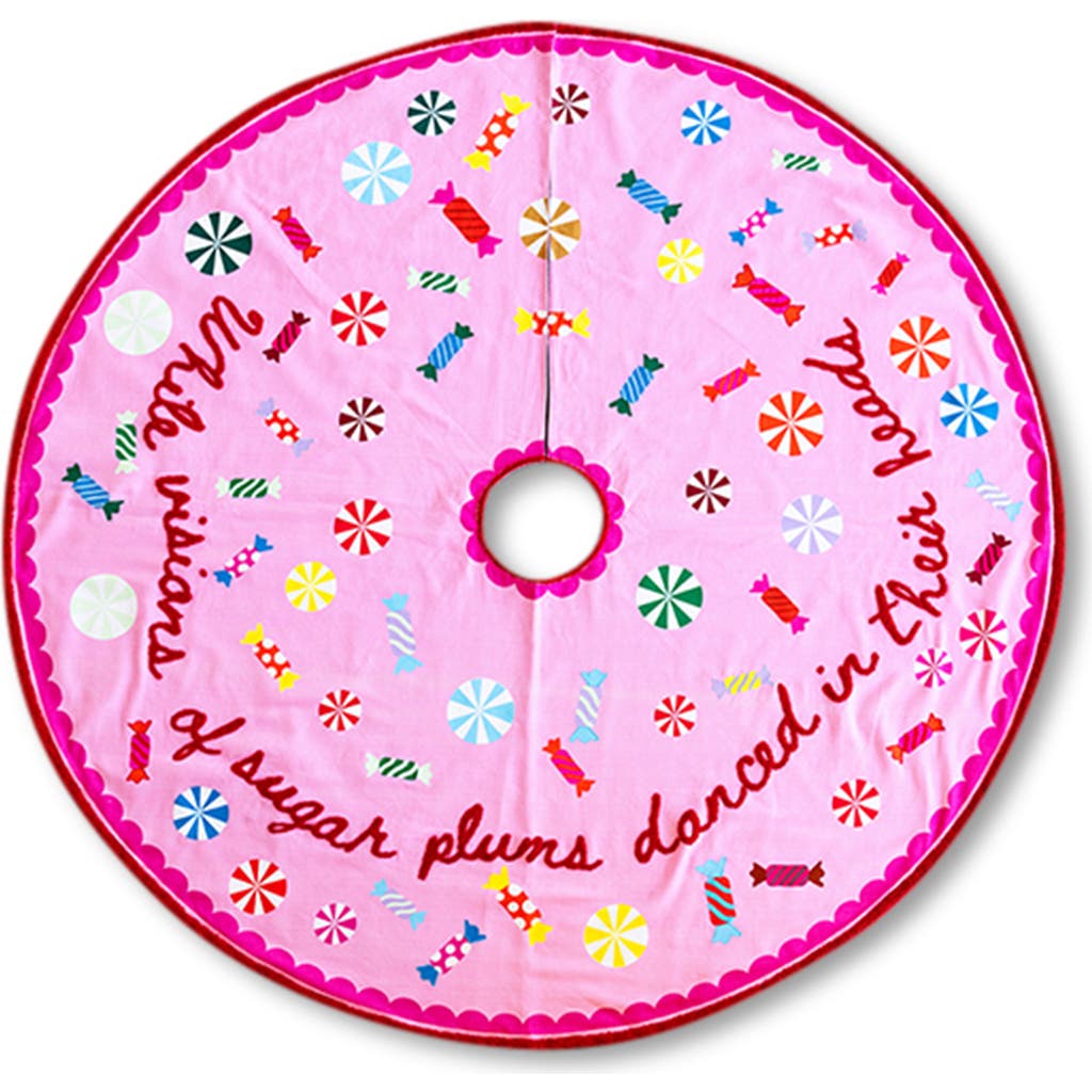 Furbish Embroidered Tree Skirt In Sugar Plums