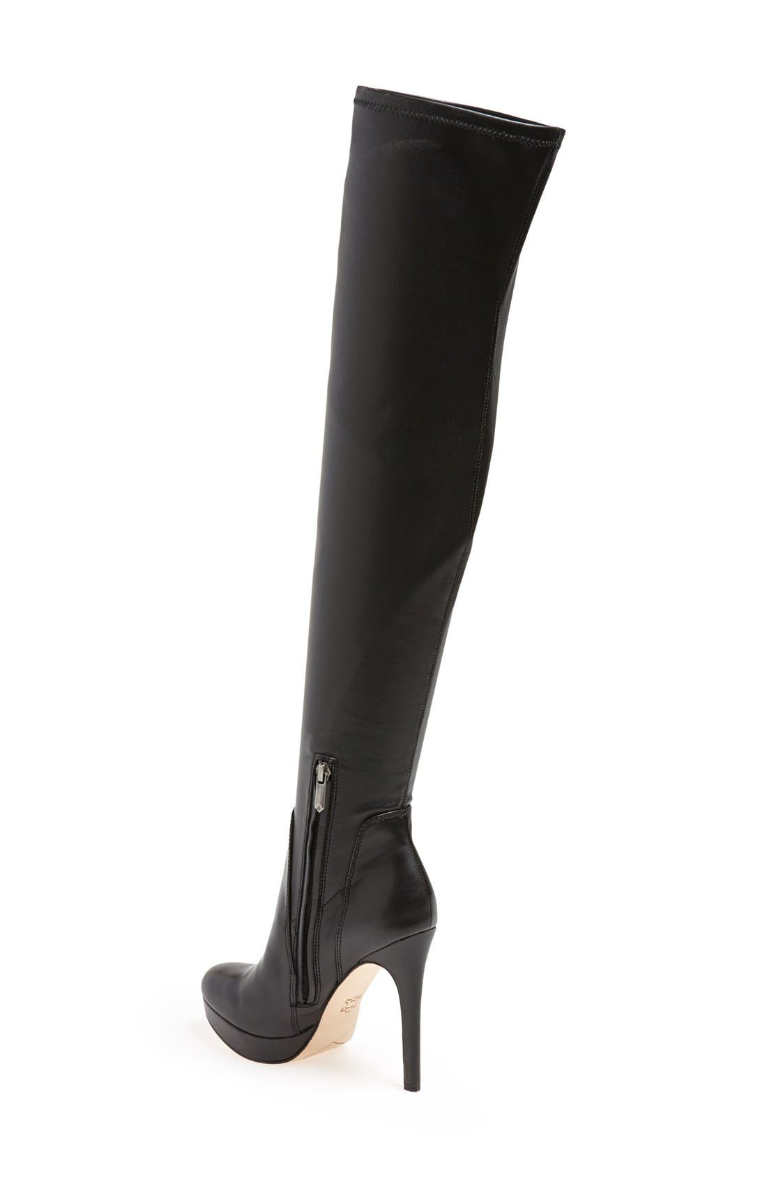 'Amber' Over the Knee Boot, Alternate, color, BLACK
