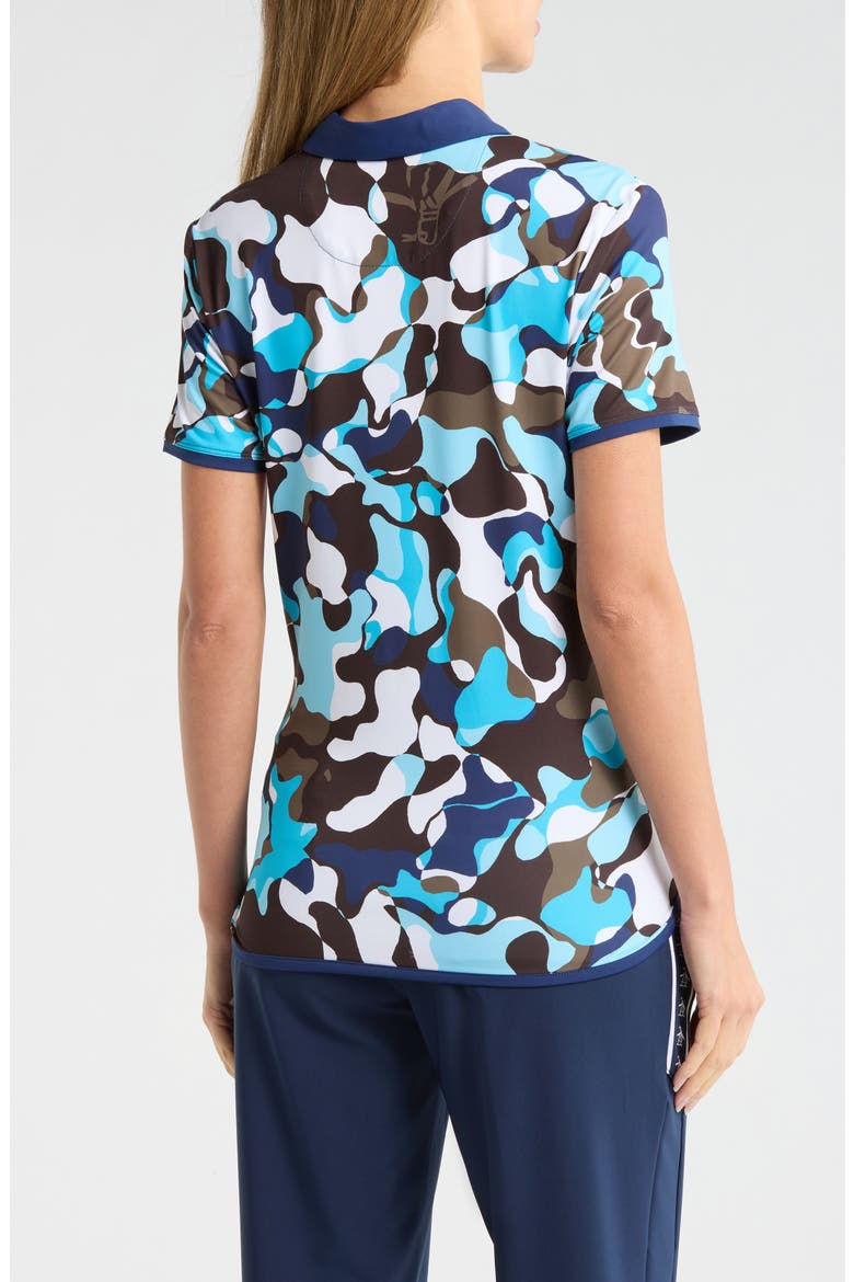 Abstract Print Knit Golf T-Shirt, Alternate, color, RISTRETTO