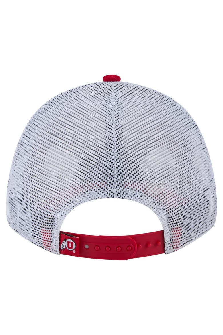 Men's New Era  Red Utah Utes Trucker 9FORTY Adjustable Hat, Alternate, color, Red