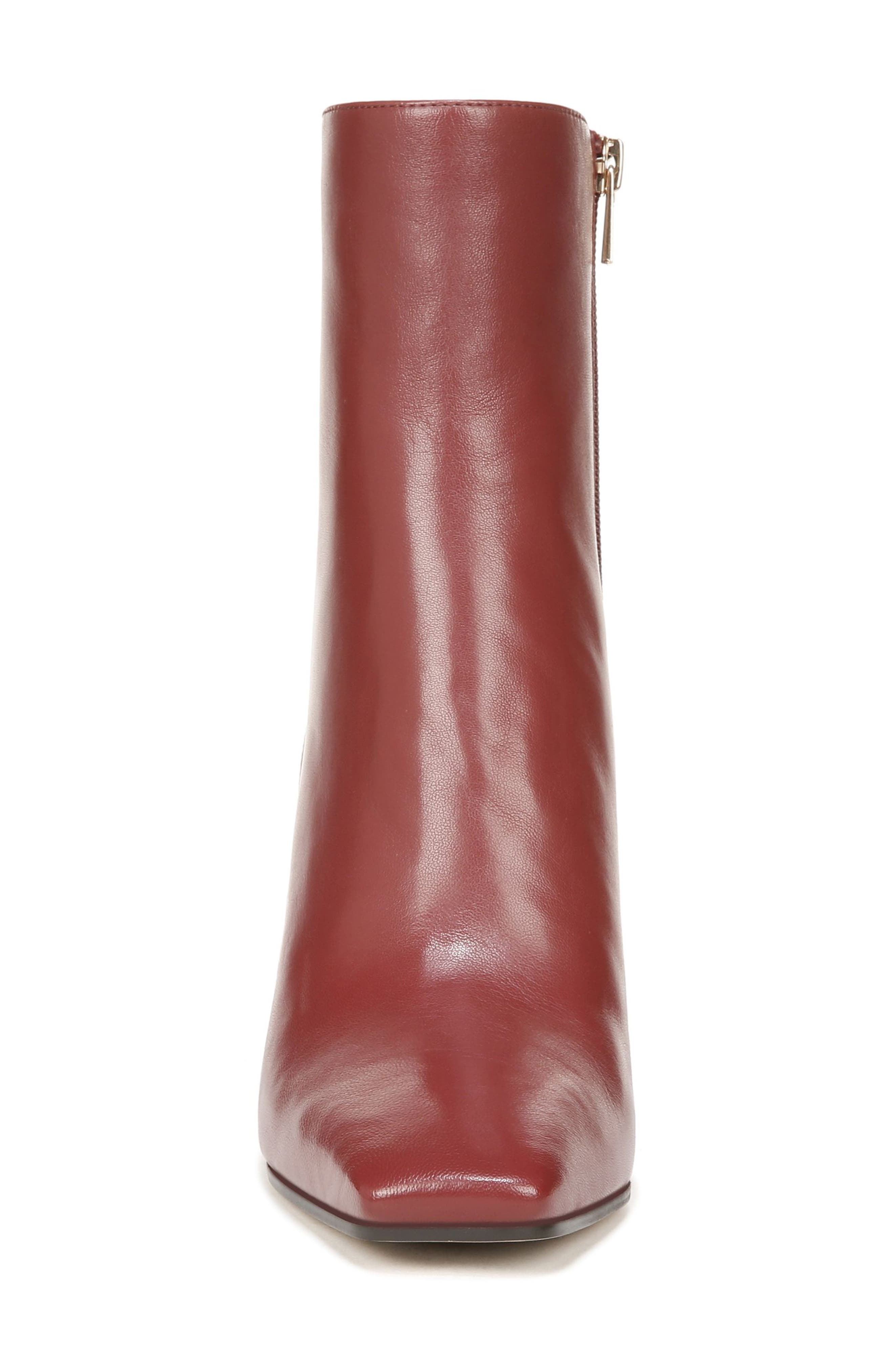 Lexi Square Toe Bootie, Alternate, color, RUBY RED LEATHER